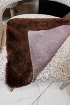 Square Sheared Sheepskin Seat Cover 40×40 cm – Natural Wool Seat Cover