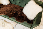 Fluffy White Sheepskin Cushion 40×40 cm – Natural Fur Decorative Pillow