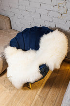 White Sheepskin “Snow White” 120×70 cm – Premium Long Wool Hide