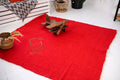 Carpathian Wool Blanket Solid Coral 150×210 cm – Premium Handmade Natural Wool