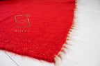 Carpathian Wool Blanket Solid Coral 150×210 cm – Premium Handmade Natural Wool