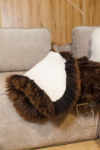 Dyed Brown Sheepskin 110×65 cm – Natural Wool Rug