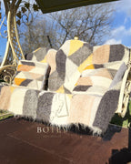 Carpathian Wool Blanket “Modern” 150×200 cm – Premium Handmade Natural Wool