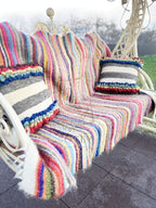 Carpathian Wool Blanket “Vereta” 150×200 cm – Premium Handmade Natural Wool