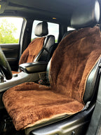 Maxi Sheepskin Car Seat Covers Brown (120×56cm) – Natural Fur Universal Fit