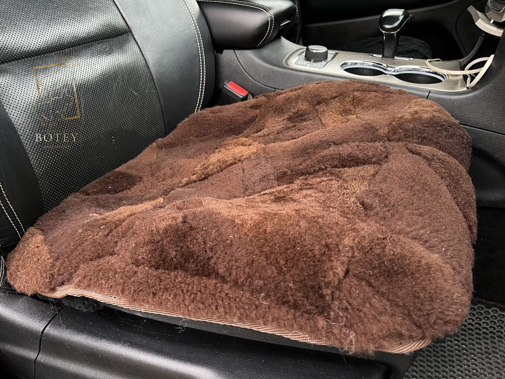 Copper Sheepskin Front Seat Covers (Patchwork) – 100% Natural Universal Fit