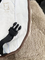 Coffee Sheepskin Front Seat Covers (Patchwork) – 100% Natural Universal Fit