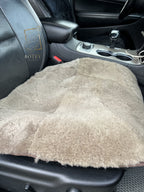 Coffee Sheepskin Front Seat Covers (Patchwork) – 100% Natural Universal Fit