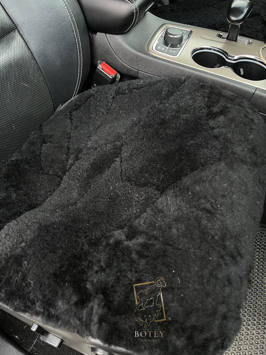 Black Sheepskin Front Seat Covers (Patchwork) – 100% Natural Universal Fit