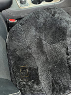 Black Sheepskin Front Seat Covers (Patchwork) – 100% Natural Universal Fit