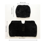 Sheepskin Van Seat Covers Set (1+2) Bottle Green – Natural Fur Universal Fit