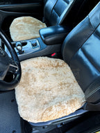 Beige Sheepskin Front Seat Covers – 100% Natural Universal Fit