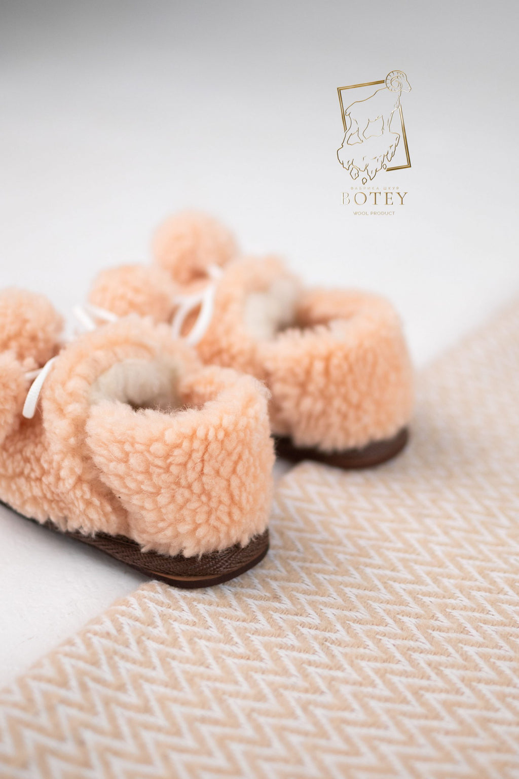Kids Sheepskin Slippers – Soft Home & Kindergarten Shoes (Sizes 25–34)