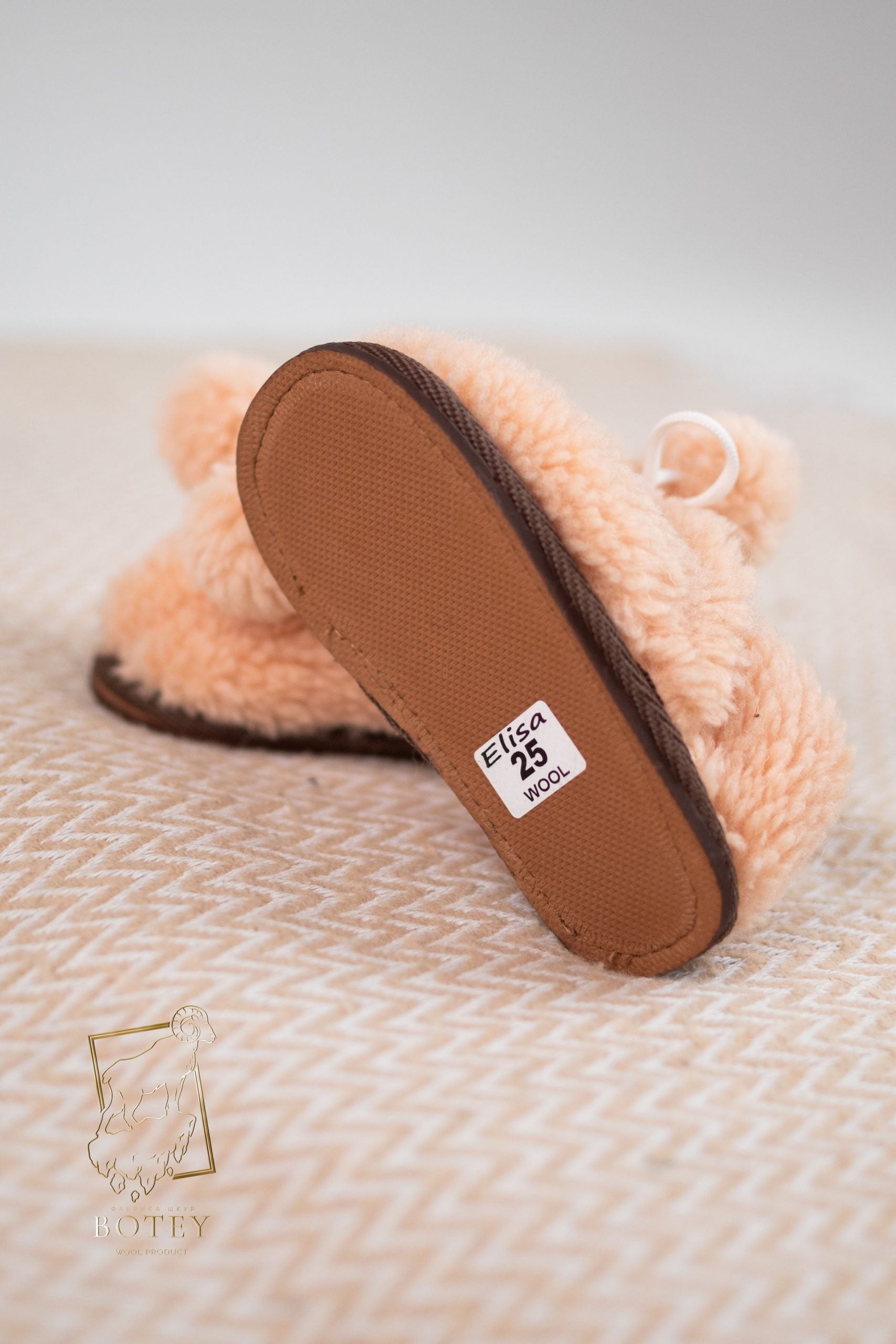 Kids Sheepskin Slippers – Soft Home & Kindergarten Shoes (Sizes 25–34)