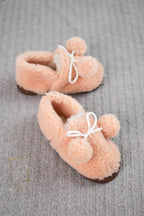 Kids Sheepskin Slippers – Soft Home & Kindergarten Shoes (Sizes 25–34)