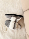 Suede Sheepskin Slippers “ZLATA” – Premium Natural Wool Home Shoes (Sizes 36–41)