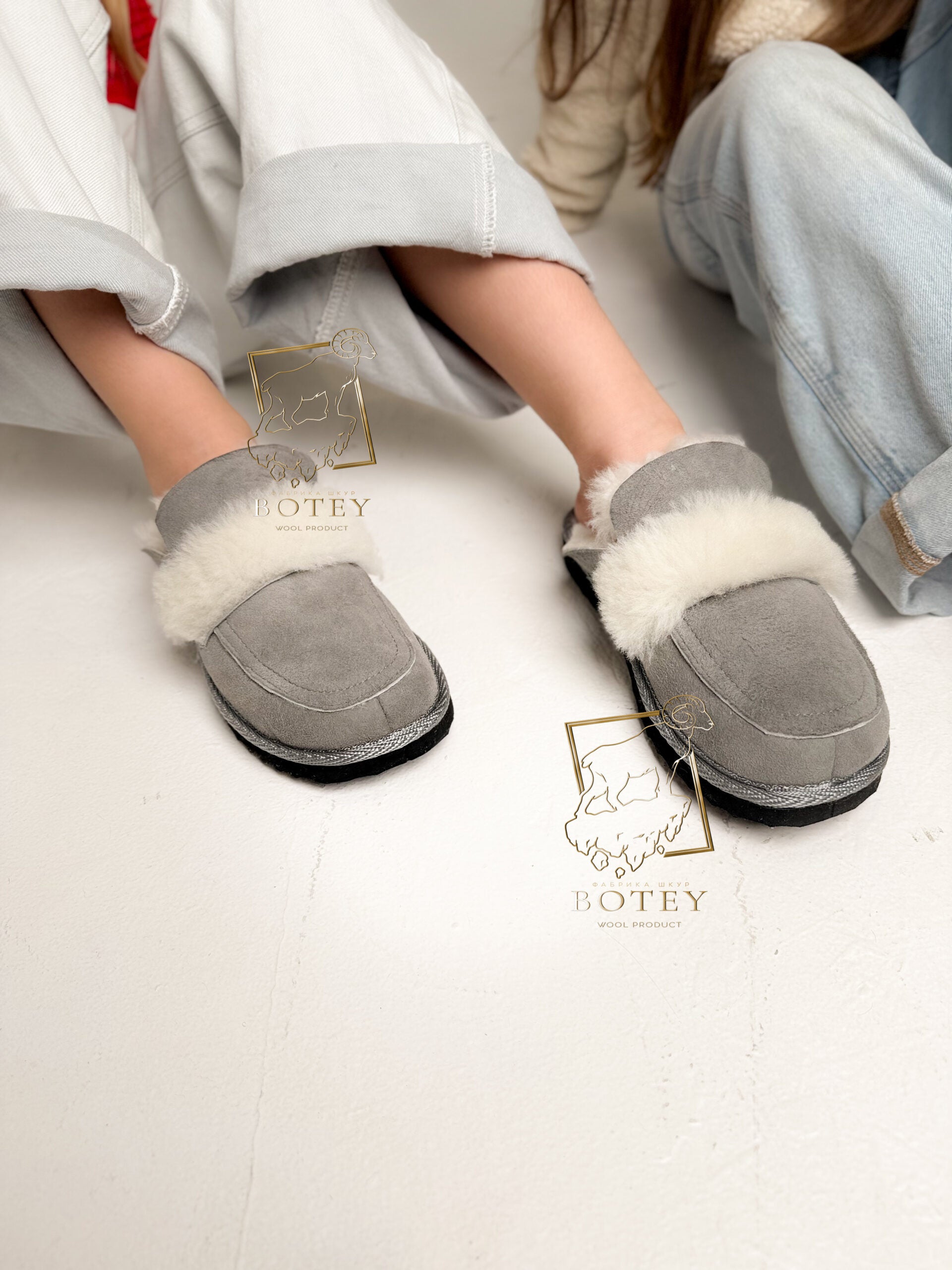 Suede Sheepskin Slippers “ZLATA” – Premium Natural Wool Home Shoes (Sizes 36–41)