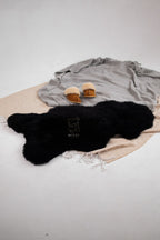 Black Sheepskin 110×65 cm – Natural Wool Rug