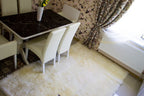 Large Rectangular Sheepskin Rug (250×180 cm) – Natural White Fur Carpet