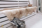 Short Wool Sheepskin Rug 2-in-1 (200×70 cm) – Coffee Fur Carpet