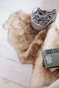 Short Wool Sheepskin Rug 2-in-1 (200×70 cm) – Coffee Fur Carpet