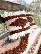Decorative Wool Cushion “Diamond Pattern” 45×45 cm – Handmade