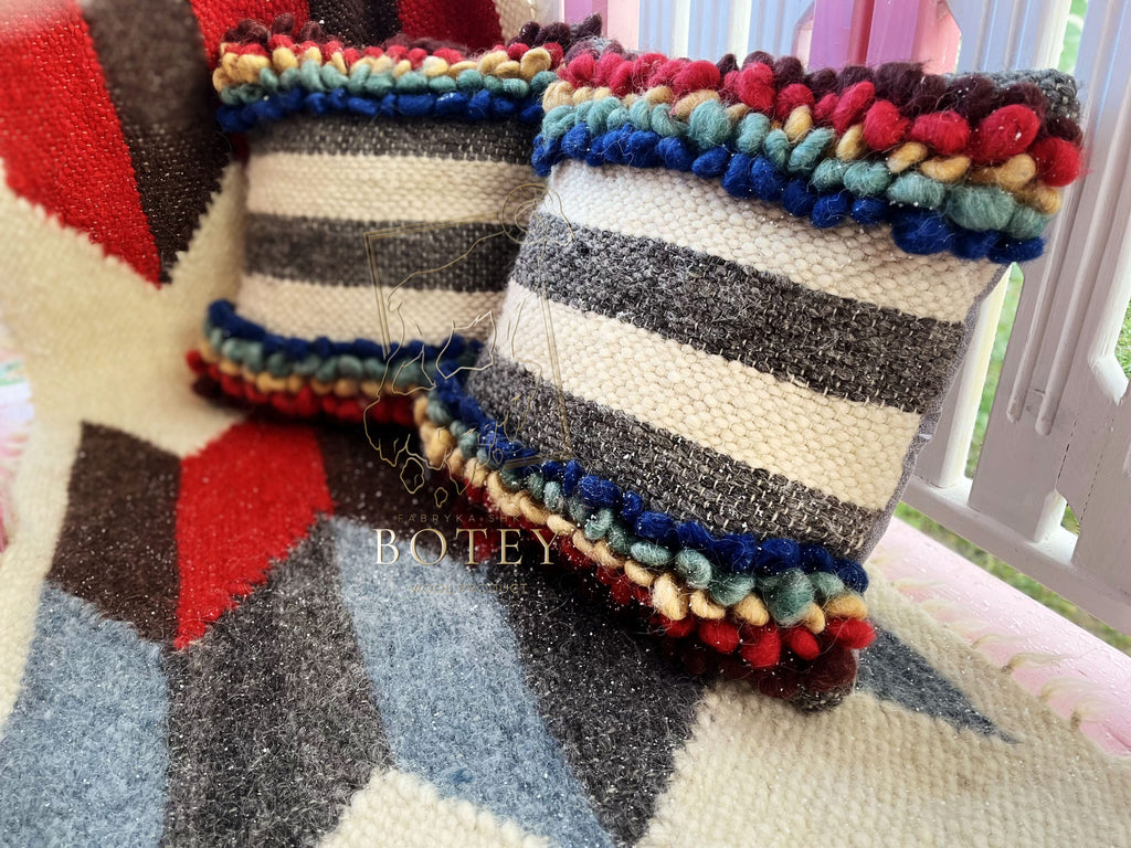 Decorative Wool Cushion “Rainbow” 45×45 cm – Handmade