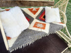 Handmade Sheepskin Pillow 45×45 cm – Natural Fur Cushion