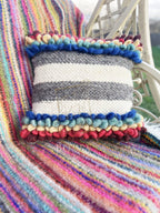 Decorative Wool Cushion “Rainbow” 45×45 cm – Handmade