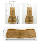 Mini Sheepskin Car Seat Covers Beige (120×56 cm) – Natural Fur Universal Fit
