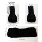 Mini Sheepskin Car Seat Covers Black (120×56 cm) – Natural Fur Universal Fit