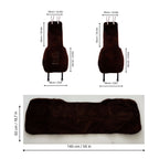 Mini Sheepskin Car Seat Covers Brown (120×56 cm) – Natural Fur Universal Fit