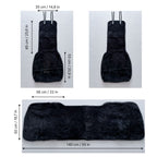 Mini Sheepskin Car Seat Covers Grey (120×56 cm) – Natural Fur Universal Fit