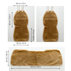 Maxi Sheepskin Car Seat Covers (120×60 cm) – Universal Natural Fur Beige
