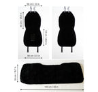 Maxi Sheepskin Car Seat Covers Black (120×60 cm) – Natural Fur Universal Fit