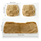 Beige Sheepskin Front Seat Covers – 100% Natural Universal Fit