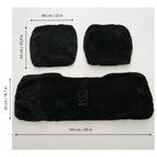 Black Sheepskin Front Seat Covers – 100% Natural Universal Fit