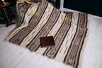 Carpathian Wool Blanket “Birch” 190×220 cm – Premium Handmade Natural Wool