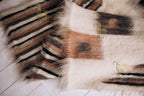 Carpathian Wool Blanket “Hourglass” 190×220 cm – Premium Handmade Natural Wool