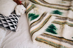 Carpathian Wool Blanket “Herringbone” 190×220 cm – Premium Handmade Natural Wool