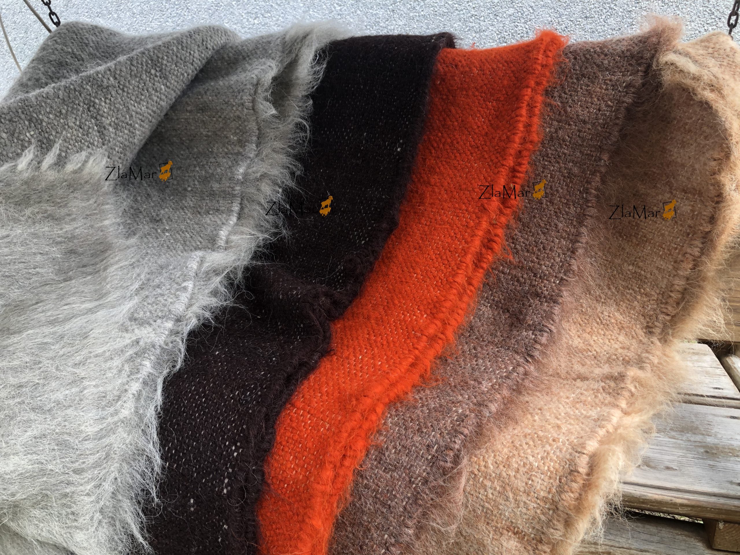 Carpathian Wool Blanket Grey 150×200 cm – Premium Handmade Natural Wool