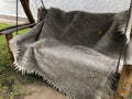 Carpathian Wool Blanket Grey 150×200 cm – Premium Handmade Natural Wool