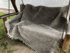 Carpathian Wool Blanket Grey 150×200 cm – Premium Handmade Natural Wool