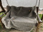 Carpathian Wool Blanket Grey 150×200 cm – Premium Handmade Natural Wool