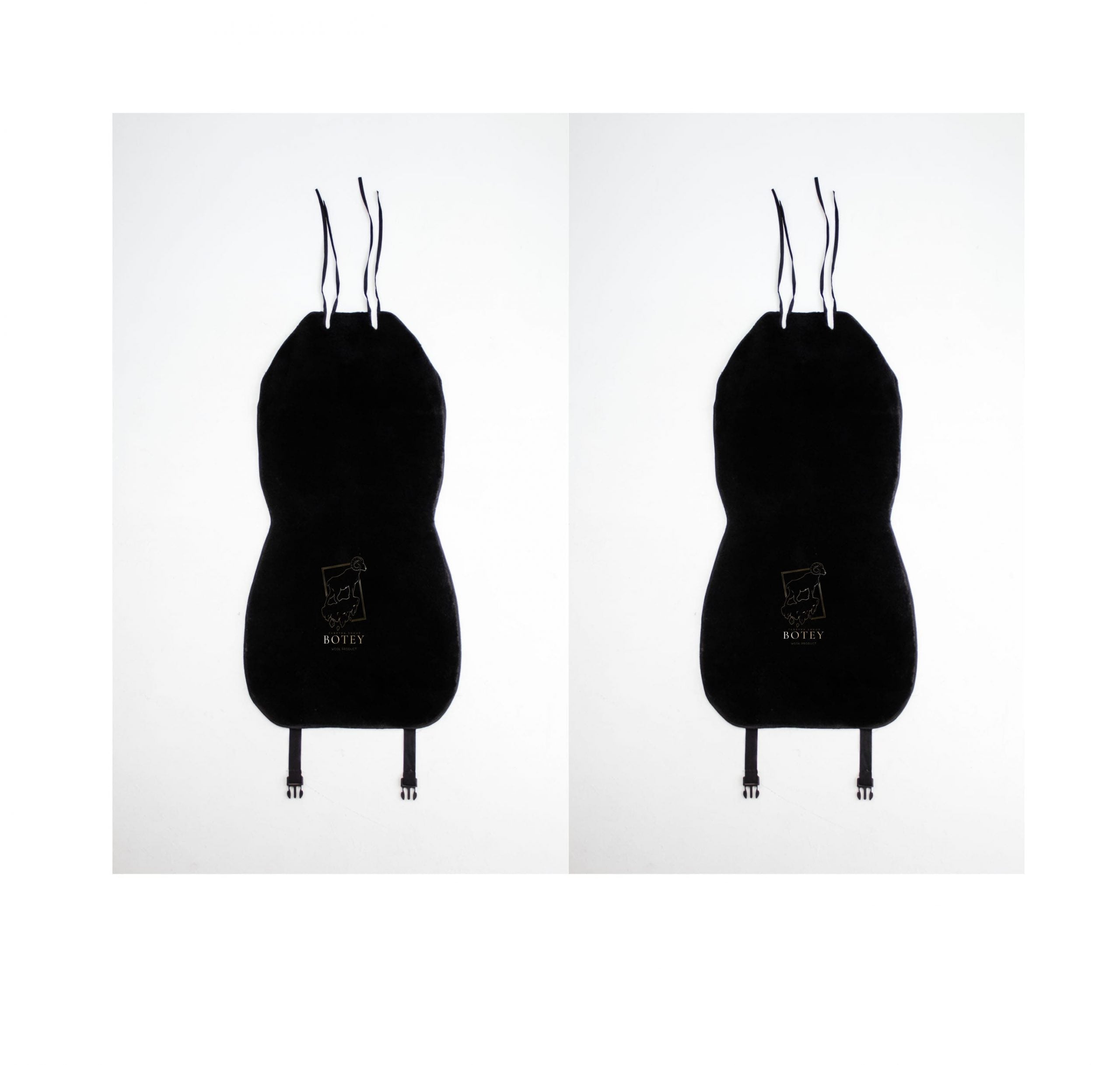 Maxi Sheepskin Car Seat Covers Black (120×60 cm) – Natural Fur Universal Fit