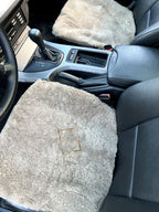 Coffee Sheepskin Front Seat Covers – 100% Natural Universal Fit