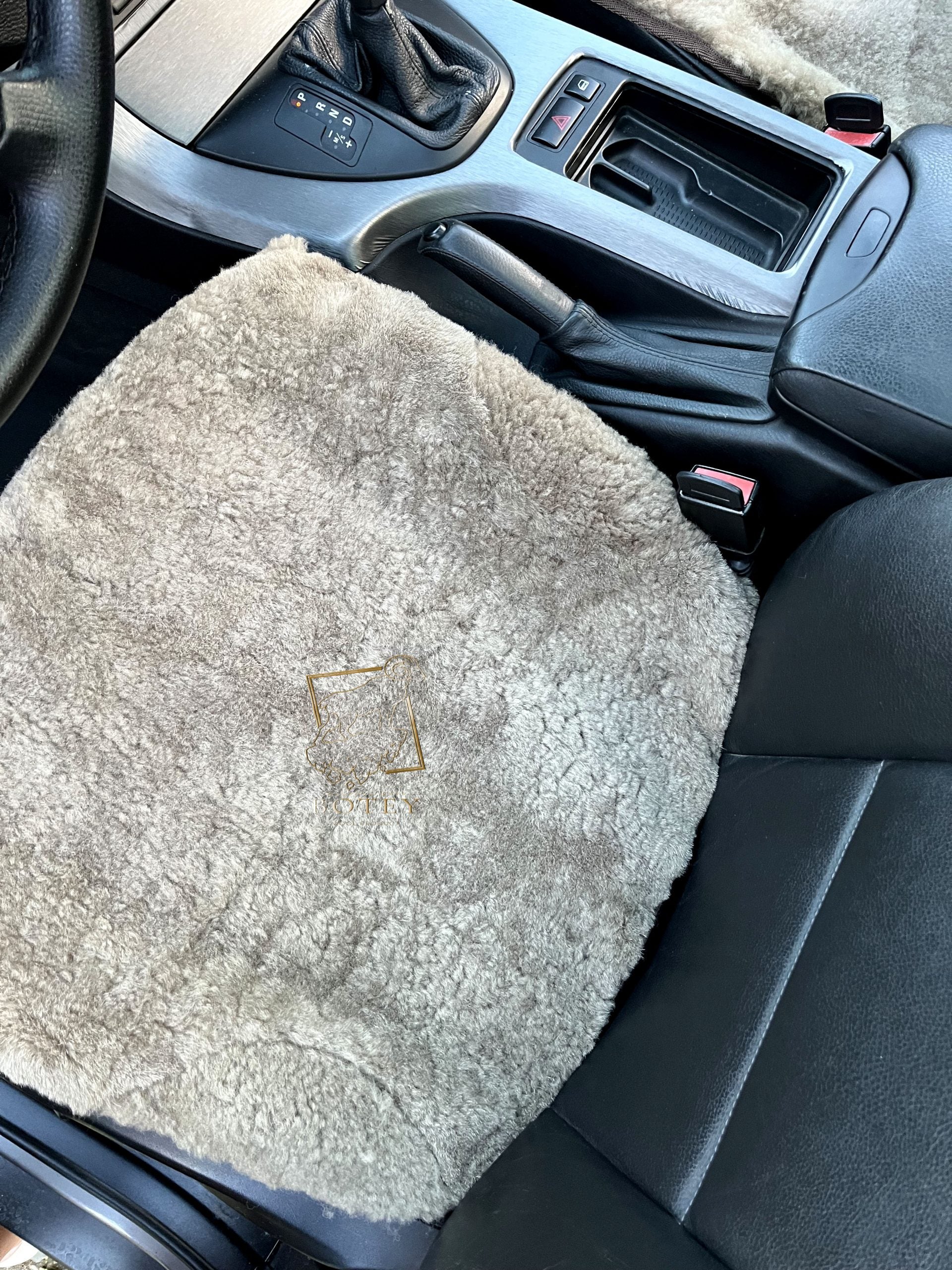 Coffee Sheepskin Front Seat Covers – 100% Natural Universal Fit
