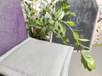Double-Sided Chair Cushion 40×40 cm Grey – Square Seat Pad with Ties