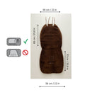 Maxi Sheepskin Car Seat Covers Brown (120×56cm) – Natural Fur Universal Fit