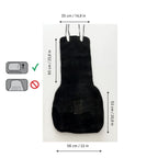 Mini Sheepskin Car Seat Covers Black (120×56 cm) – Natural Fur Universal Fit